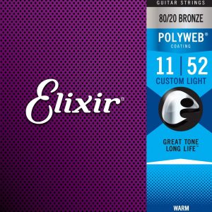 Elixir Nano Web Acoustic Strings Custom Light