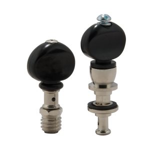 GROVER CHAMPION&trade; BANJO PEGS W/   BLACK BUTTONS NICKEL SET 5