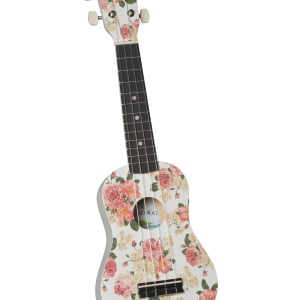 Diamond Head DU-134 Vintage Series Soprano Ukulele - White Floral