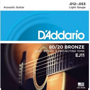 Light Daddario 80/20 Bronze Strings