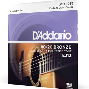 Custom Light Daddario 80/20 Bronze Strings