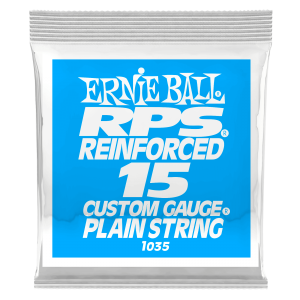 .015 RPS Reinforced Plain Electric Guitar Strings 6 Pack