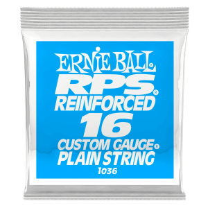 .016 RPS Reinforced Plain Electric Guitar Strings 6 Pack