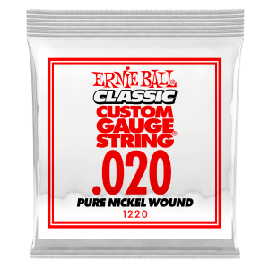 .020 Classic Pure Nickel Wound Electric Guitar Strings 6 Pack
