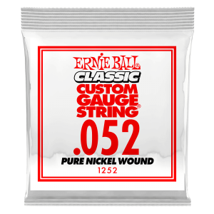 .052 Classic Pure Nickel Wound Electric Guitar Strings 6 Pack