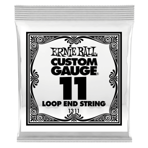 .011 Loop End Stainless Steel Plain Banjo or Mandolin Guitar Strings 6 Pack