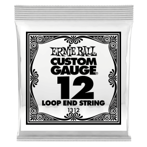.012 Loop End Stainless Steel Plain Banjo or Mandolin Guitar Strings 6 Pack