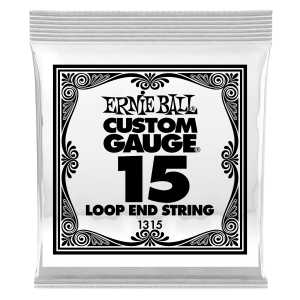 .015 Loop End Stainless Steel Plain Banjo or Mandolin Guitar Strings 6 Pack
