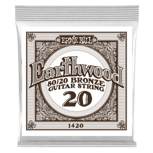 .020 Earthwood 80/20 Bronze Acoustic Guitar Strings 6 Pack