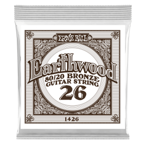 .026 Earthwood 80/20 Bronze Acoustic Guitar Strings 6 Pack