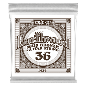 .036 Earthwood 80/20 Bronze Acoustic Guitar Strings 6 Pack