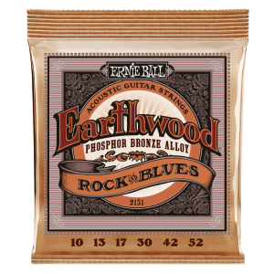 Earthwood Rock and Blues w/Plain G Phosphor Bronze Acoustic Guitar Strings - 10-52 Gauge