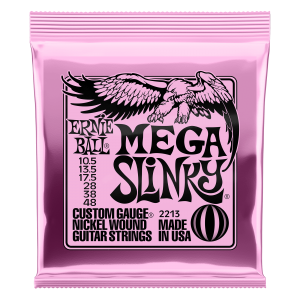 Mega Slinky Nickel Wound Electric Guitar Strings - 10.5-48 Gauge