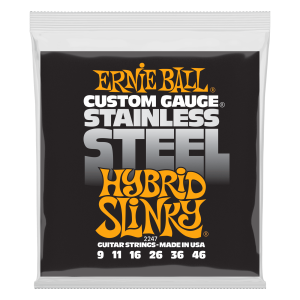 Hybrid Slinky Stainless Steel Wound Electric Guitar Strings - 9-46 Gauge
