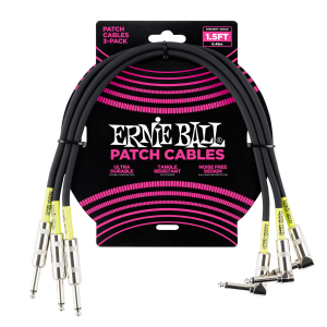 1.5' Straight / Angle Patch Cable 3-Pack - Black