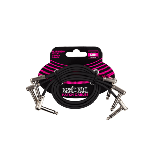 12" Flat Ribbon Patch Cable 3-Pack - Black