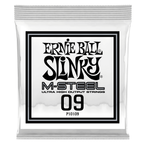 .009 M-Steel Plain Electric Guitar Strings 6 Pack