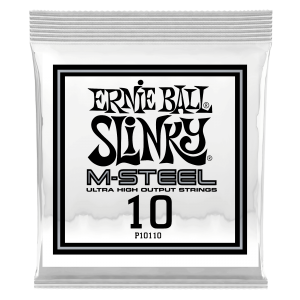 .010 M-Steel Plain Electric Guitar Strings 6 Pack