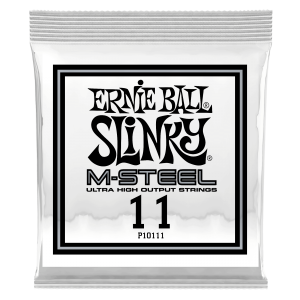 .011 M-Steel Plain Electric Guitar Strings 6 Pack
