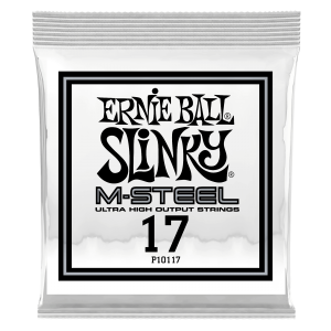 .017 M-Steel Plain Electric Guitar Strings 6 Pack