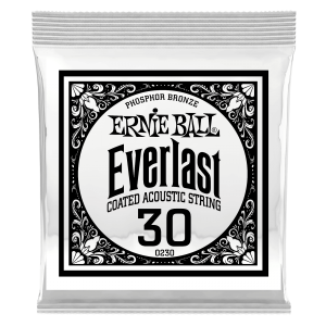 .030 Everlast Coated Phosphor Bronze Acoustic Guitar Strings 6 Pack