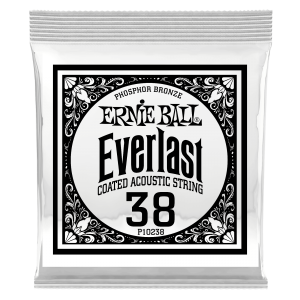 .038 Everlast Coated Phosphor Bronze Acoustic Guitar Strings 6 Pack