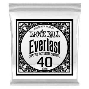 .040 Everlast Coated Phosphor Bronze Acoustic Guitar Strings 6 Pack