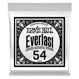 .054 Everlast Coated Phosphor Bronze Acoustic Guitar Strings 6 Pack