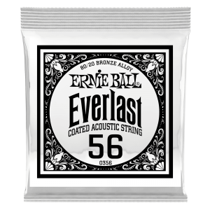 .056 Everlast Coated 80/20 Bronze Acoustic Guitar Strings 6 Pack