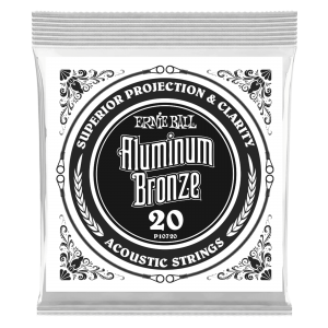 .020 Aluminum Bronze Wound Acoustic Guitar Strings 6 Pack