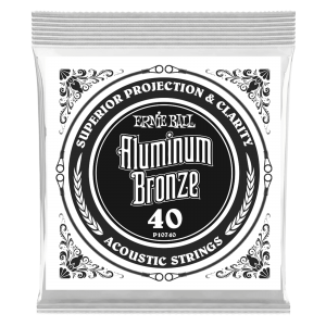 .040 Aluminum Bronze Wound Acoustic Guitar Strings 6 Pack