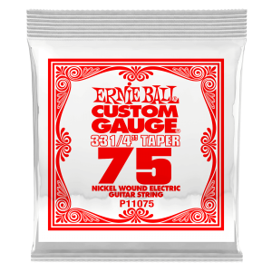 .075 Extra Long Nickel Wound Electric Guitar Strings 3 pack