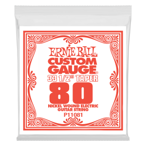 .080 Extra Long Nickel Wound Electric Guitar Strings 3 Pack