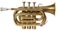 Oxford Pocket Trumpet:  3-1/2" Brass Bell, Excellent Response and Tone Quality, Includes ABS Plastic Case. PT-1