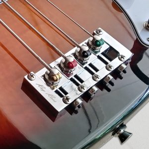 Ray Ross Saddle-Less 4-String Bass Bridge – Chrome