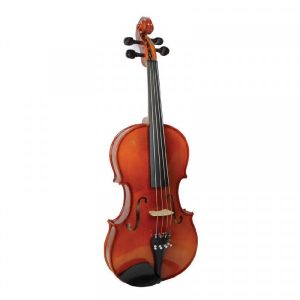 Strunal Schonbach Student Viola: Stradivarius model, Ebony Trimmings, Inlaid Purflings, High Polished or Semi-Matte, Ebony Chinrest Inclusive, 4 Black or Nickel Plated Adjusters, Jupiter Strings.  Sizes 14", 15", 15.5"   Made in Czech Republic SV-360-1